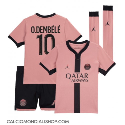 Maglie da calcio Paris Saint-Germain Ousmane Dembele #10 Terza Maglia Bambino 2024-25 Manica Corta (+ Pantaloni corti)